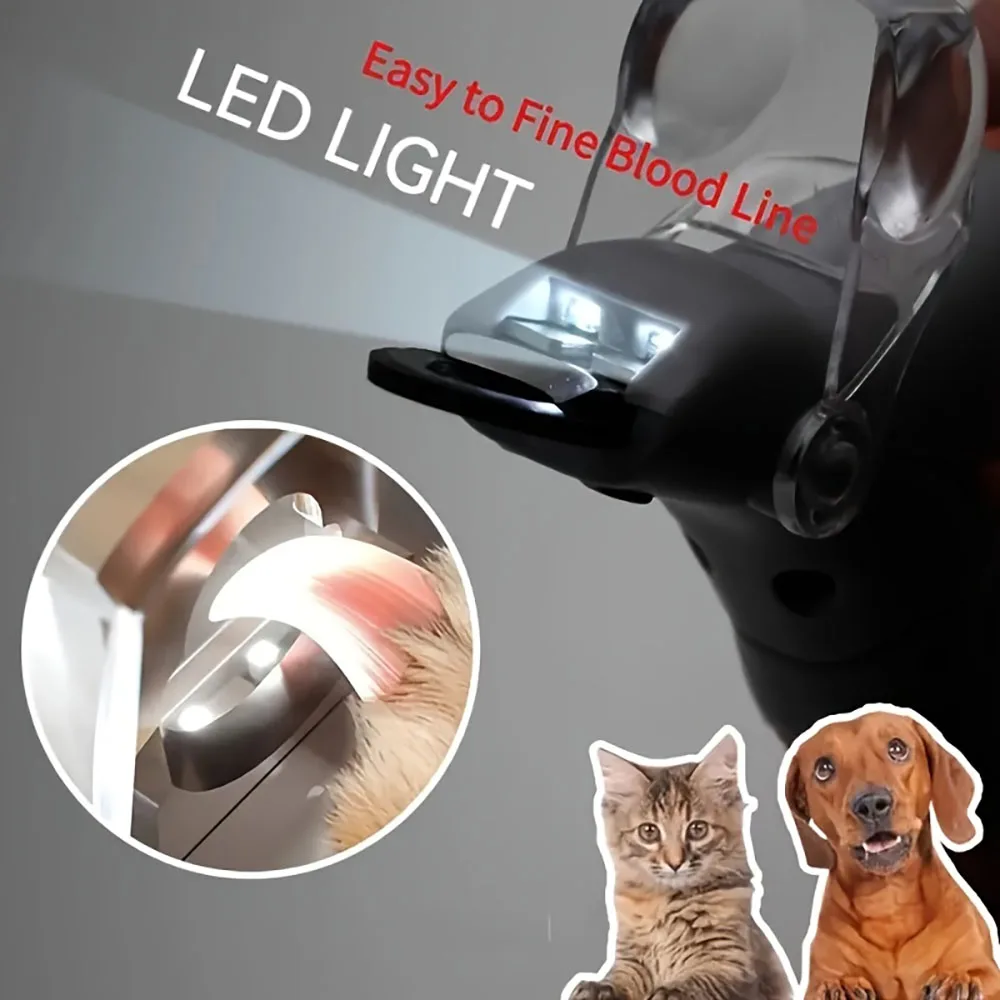1PC easy-to-use LED cat and dog nail clippers - battery powered, safe and precise trimming, nail clipper set
1PC easy-to-use LED cat and dog nail clippers - battery powered, safe and precise trimming, nail clipper set