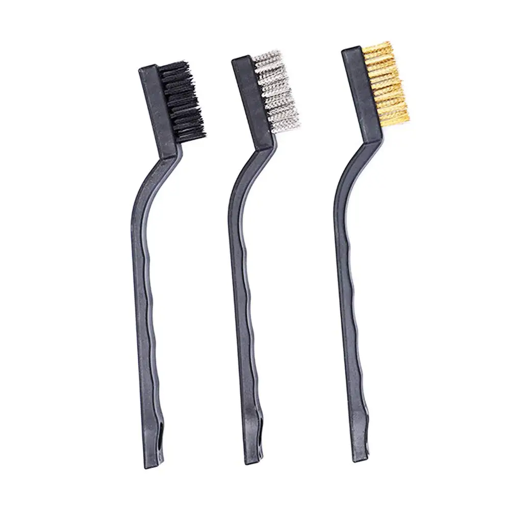 3Pcs Mini Wire Brush Set for Cleaning and Rust Removing, 7 Inch Industrial Brushes with Stainless Steel, Nylon, and Brass
3Pcs Mini Wire Brush Set for Cleaning and Rust Removing, 7 Inch Industrial Brushes with Stainless Steel, Nylon, and Brass