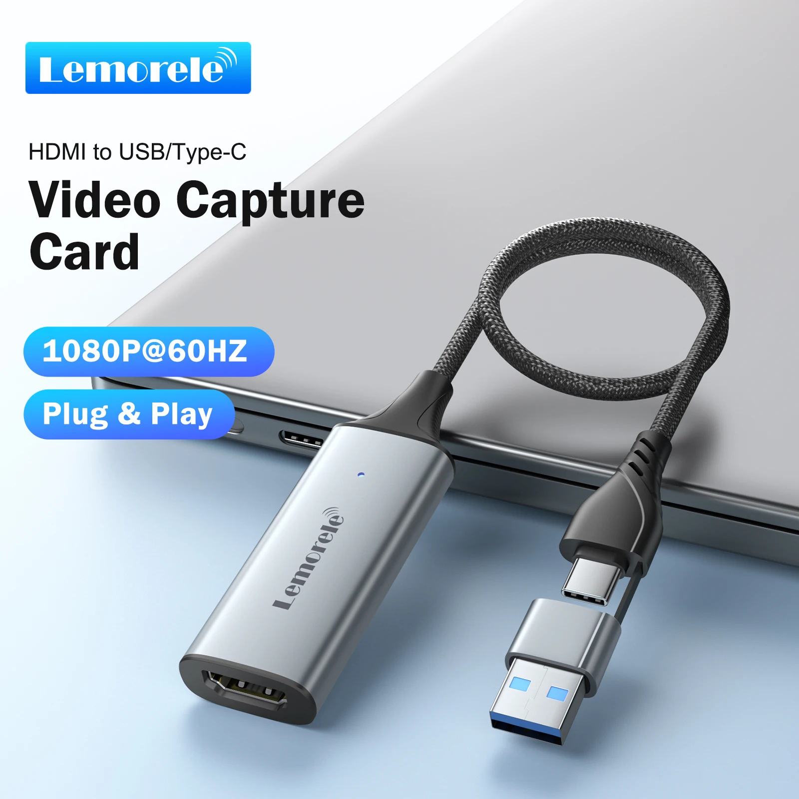 Карта видеозахвата Lemorele USB HDMI-совместимая с USB/Type-C, игровой видеорегистратор MS2130 для Switch, Xbox, PS4/5, прямой трансляции
Карта видеозахвата Lemorele USB HDMI-совместимая с USB/Type-C, игровой видеорегистратор MS2130 для Switch, Xbox, PS4/5, прямой трансляции