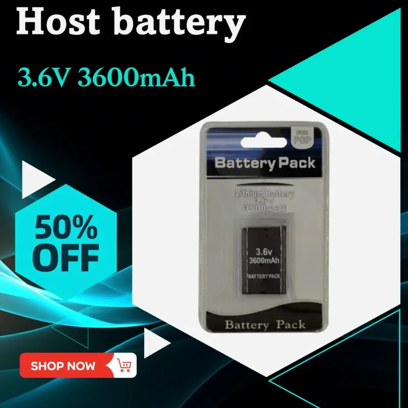 Li-ion Battery 3.6V 3600mAh for Sony PSP1000 PSP-110 Game Console Lithium Built-in Host Battery PlayStation Portable Gamepad
Li-ion Battery 3.6V 3600mAh for Sony PSP1000 PSP-110 Game Console Lithium Built-in Host Battery PlayStation Portable Gamepad