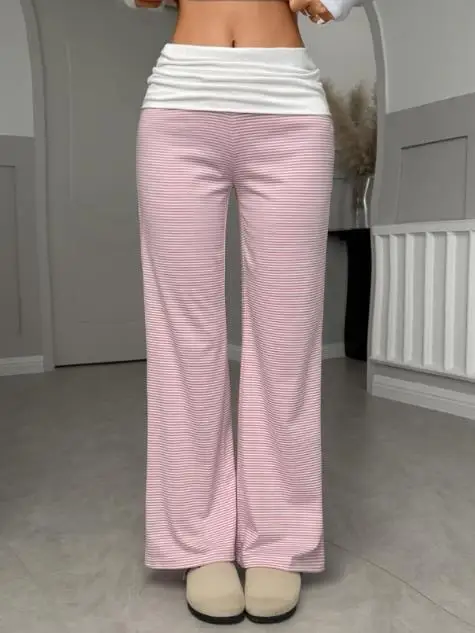 Women's Pants 2026 Spring Autumn Fashion Striped Patchwork High Waist Casual Daily Long Pants
Women's Pants 2026 Spring Autumn Fashion Striped Patchwork High Waist Casual Daily Long Pants