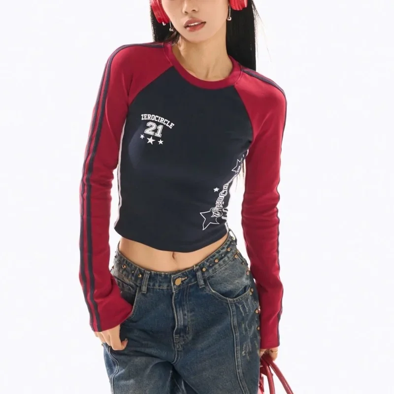 Fashion Long Sleeve Slim Interior Lapping Spring Autumn O-neck Tops Ladies Casual Patchwork Women's Clothing Undercoat T-Shirts
Fashion Long Sleeve Slim Interior Lapping Spring Autumn O-neck Tops Ladies Casual Patchwork Women's Clothing Undercoat T-Shirts