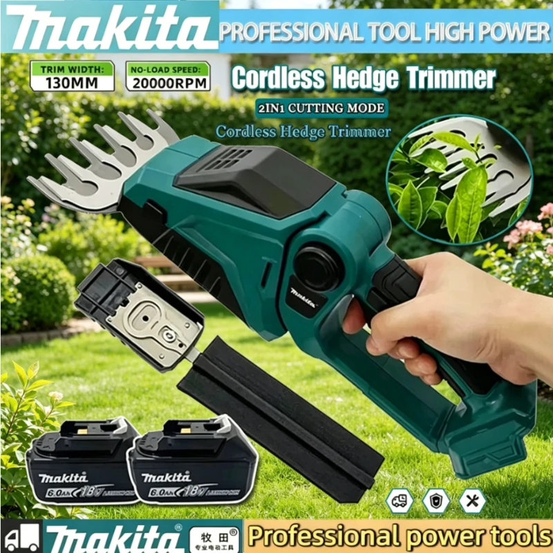 Аккумуляторные электрические ножницы для травы и кустарников Makita 2-в-1, миниатюрные, ручные, для сада, совместимые с батареями 18В
Аккумуляторные электрические ножницы для травы и кустарников Makita 2-в-1, миниатюрные, ручные, для сада, совместимые с батареями 18В