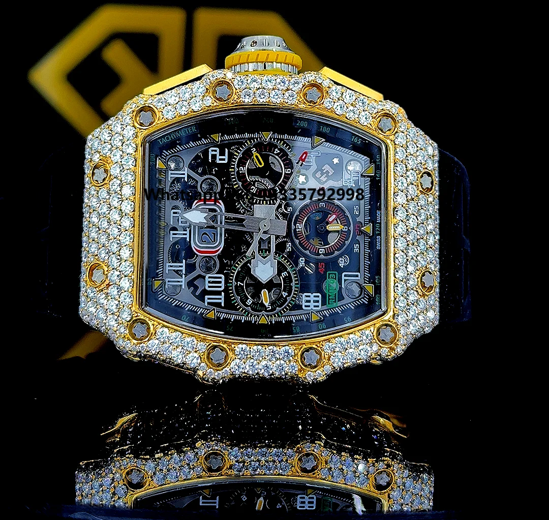 Studded Exclusive Square Dial Smart Watch with Iced out VVS Clarity Diamond Most Selling Fashion Business Accessory
Studded Exclusive Square Dial Smart Watch with Iced out VVS Clarity Diamond Most Selling Fashion Business Accessory