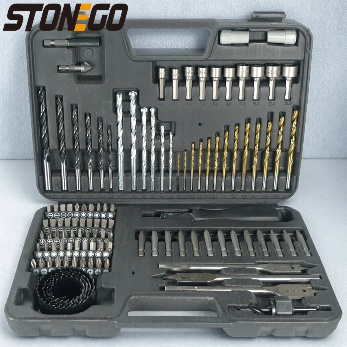 111PCS Drill Set Twist Flat Construction Woodworking Tools Hole Opener Center Position Manual Tool Combo
111PCS Drill Set Twist Flat Construction Woodworking Tools Hole Opener Center Position Manual Tool Combo