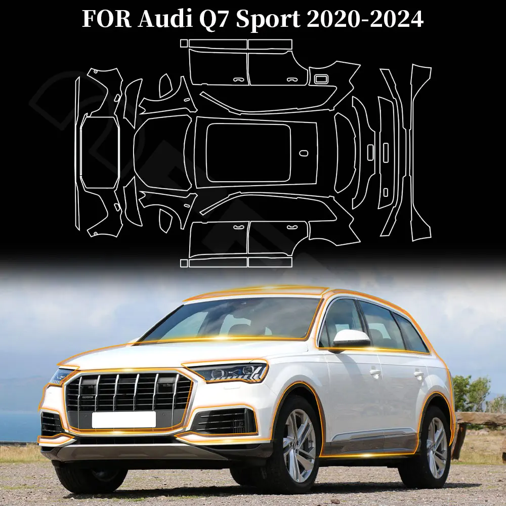 PPF Car Protection Film for Audi Q7 Sport 2020 2021 2022 2023 2024 TPU Invisible Body Sticker Transparent 9.5mil Anti-Scratch
PPF Car Protection Film for Audi Q7 Sport 2020 2021 2022 2023 2024 TPU Invisible Body Sticker Transparent 9.5mil Anti-Scratch