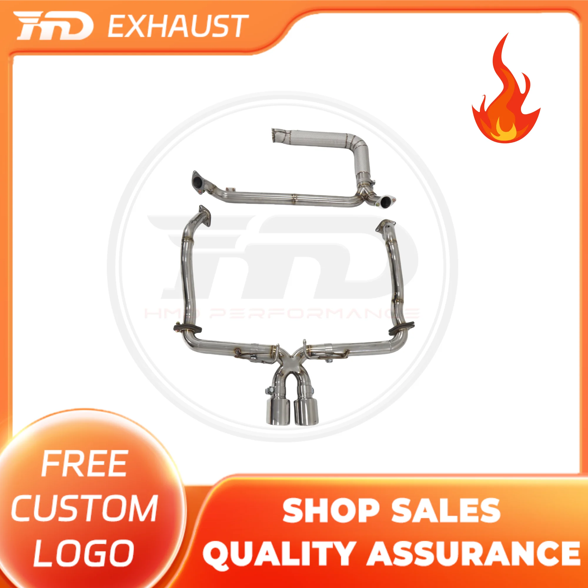 HMD Exclusive customization Stainless Steel Exhaust System Performance downpipe and Catback for Porsche 718 Without Valve
HMD Exclusive customization Stainless Steel Exhaust System Performance downpipe and Catback for Porsche 718 Without Valve