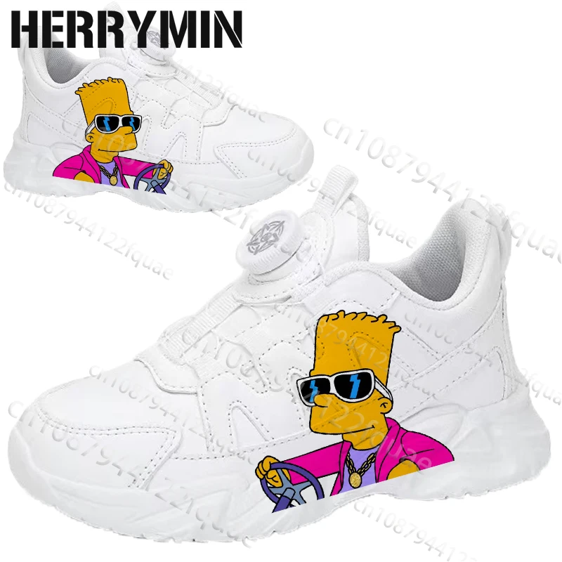 Детская обувь с мультяшным принтом Simpson, забавные простые трендовые детские кроссовки для мальчиков и девочек, белые туфли на толстой подошве со шнуровкой
Детская обувь с мультяшным принтом Simpson, забавные простые трендовые детские кроссовки для мальчиков и девочек, белые туфли на толстой подошве со шнуровкой