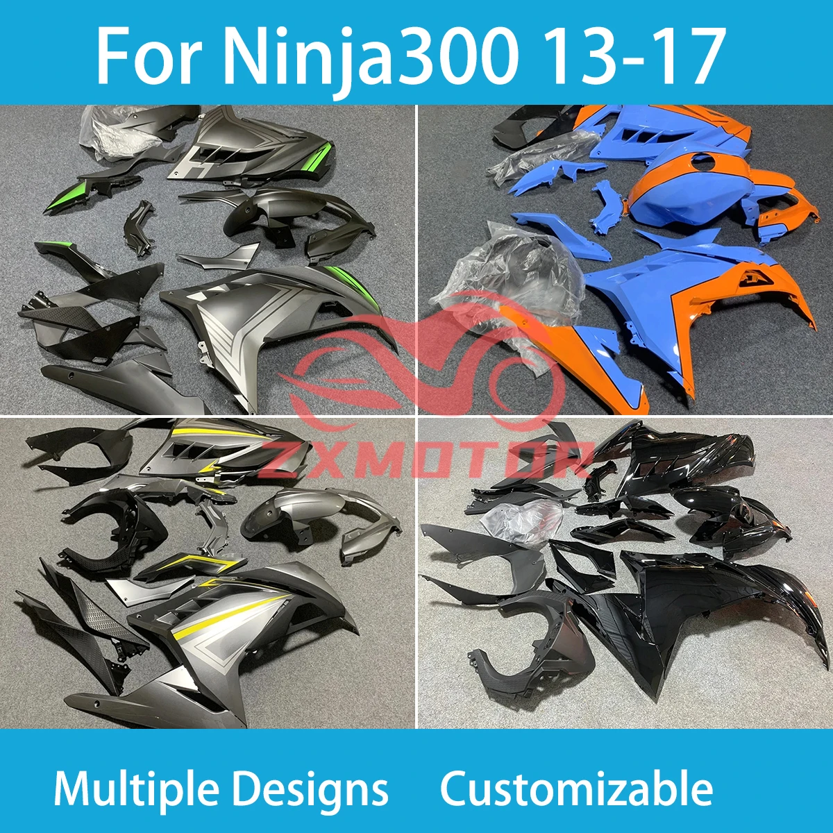 For KAWASAKI Ninja300 13 14 15 16 17 ABS Fairng Set Ninja250 2013 2014-2017 Aftermarket ABS Plastic Fairings Body Parts Kit New
For KAWASAKI Ninja300 13 14 15 16 17 ABS Fairng Set Ninja250 2013 2014-2017 Aftermarket ABS Plastic Fairings Body Parts Kit New