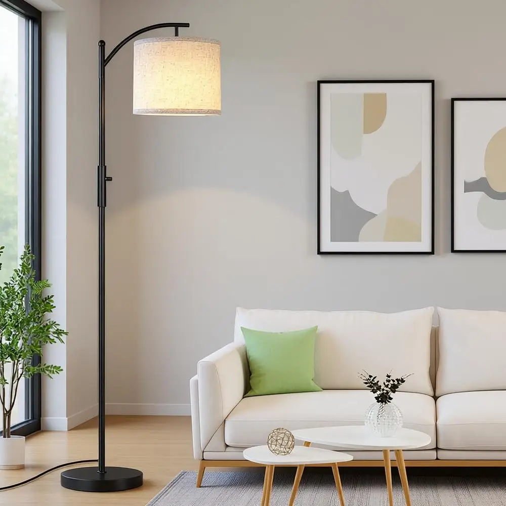 Dimmable Floor Lamp, Arc Floor Lamps for Living Room, Step Dimming Modern Standing Lamp with Linen Shade, Tall Lamp for Bedroom
Dimmable Floor Lamp, Arc Floor Lamps for Living Room, Step Dimming Modern Standing Lamp with Linen Shade, Tall Lamp for Bedroom