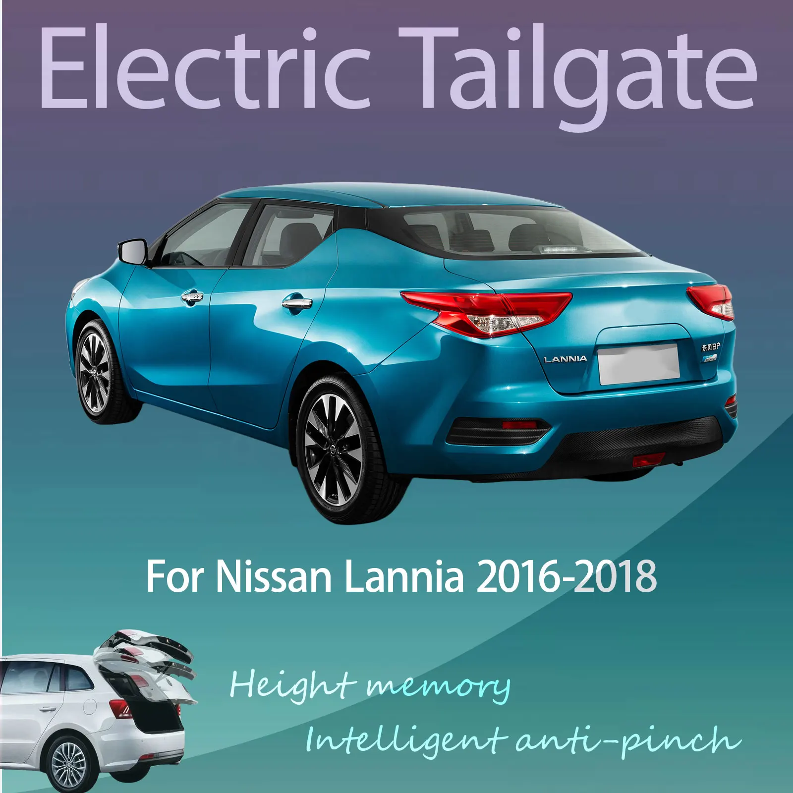 For Nissan Lannia 2016-2018 Electric Tailgate with Sensor Trunk Anti-pinch Memory Height Intelligent Operation
For Nissan Lannia 2016-2018 Electric Tailgate with Sensor Trunk Anti-pinch Memory Height Intelligent Operation