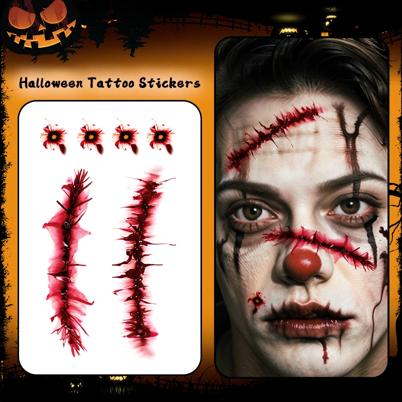 Scar, 1Pc Halloween Horror Makeup, Temporary Tattoo Stickers, For Parties and Halloween Role-playing, Suitable For Face, Arm.
Scar, 1Pc Halloween Horror Makeup, Temporary Tattoo Stickers, For Parties and Halloween Role-playing, Suitable For Face, Arm.