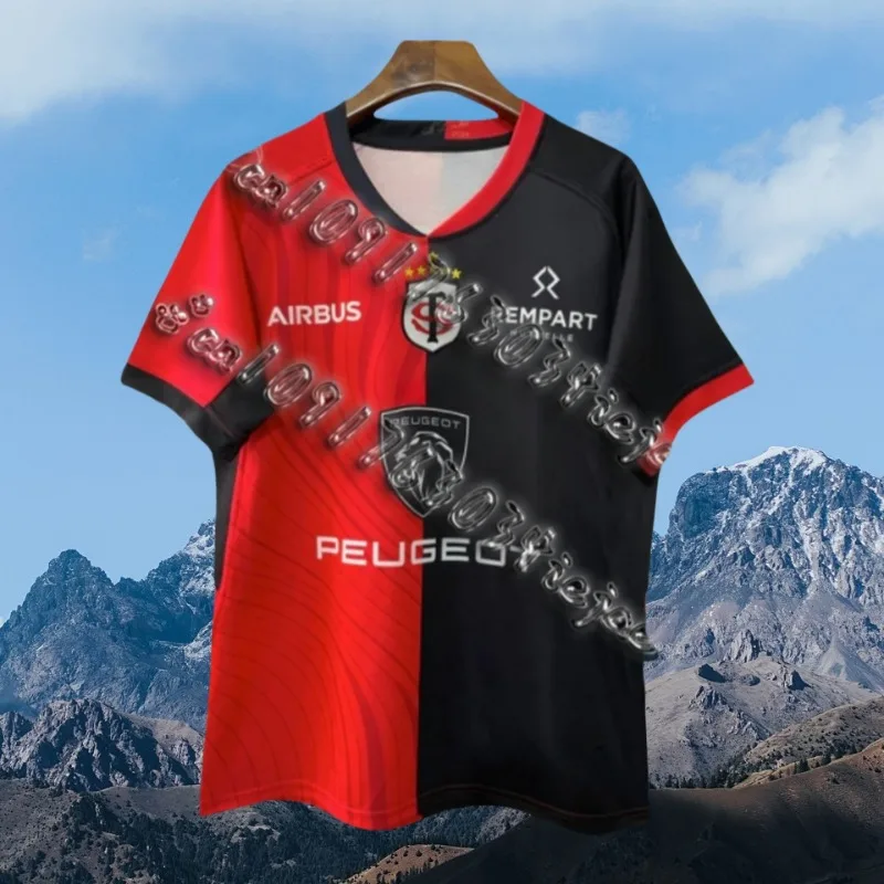 Toulouse Stadium Rugby Jersey Men's Outdoor Sports Casual T-shirt Comfortable Quick Drying Short Sleeved Children's Trend
Toulouse Stadium Rugby Jersey Men's Outdoor Sports Casual T-shirt Comfortable Quick Drying Short Sleeved Children's Trend