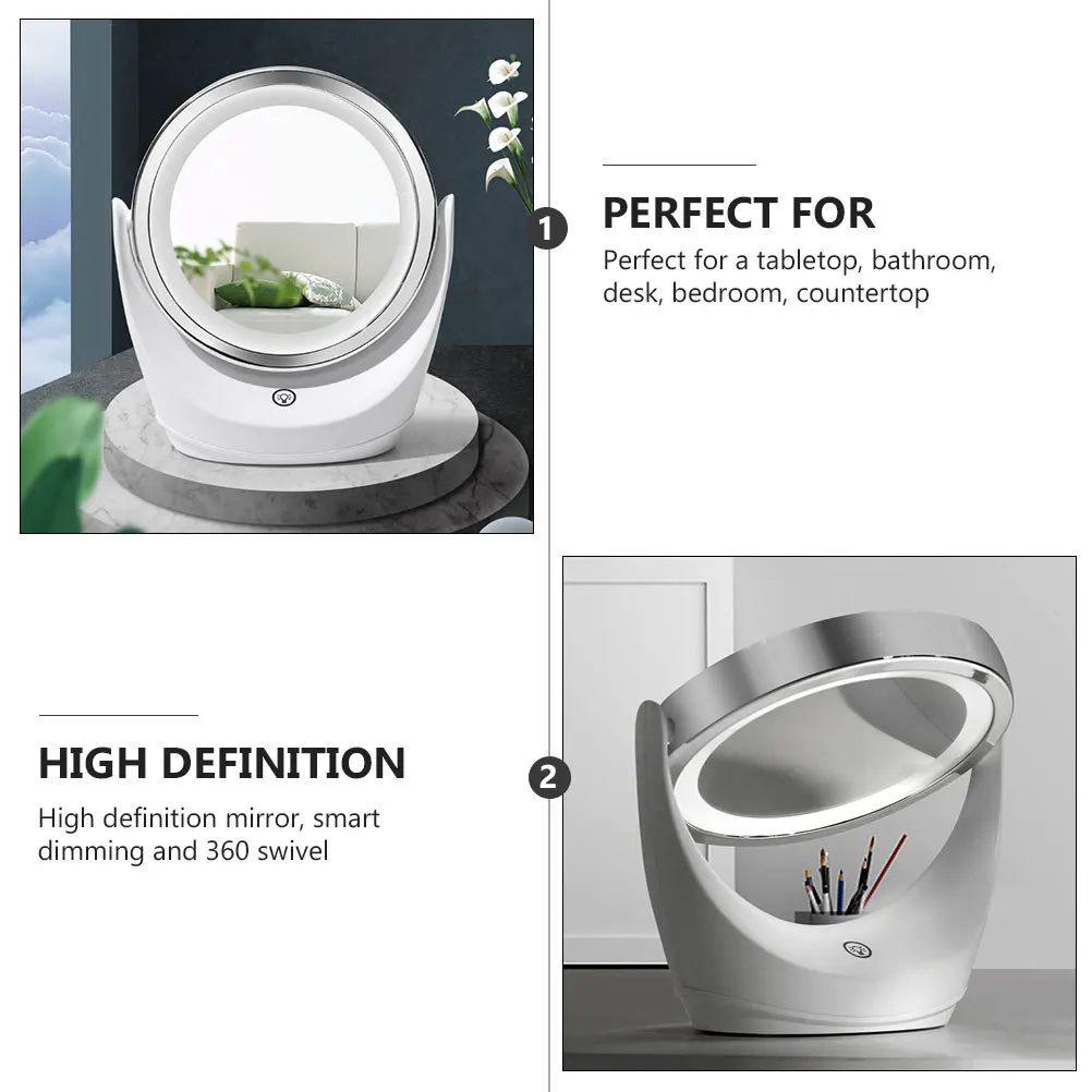 Desktop Mirror Dimming LED Vanity Mirror for Women Clear Reflection Exquisite Makeup Design Practical and Stylish
Desktop Mirror Dimming LED Vanity Mirror for Women Clear Reflection Exquisite Makeup Design Practical and Stylish