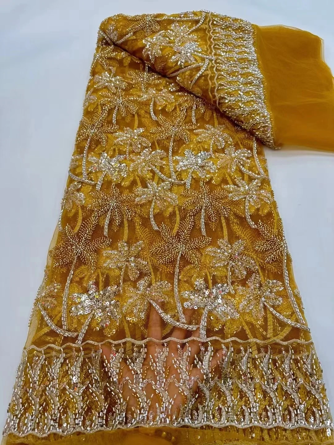 Fashion HandMade Beaded Lace Fabric African Tulle Lace Fabric French Sequins Beads Lace Fabric Nigerian Lace Fabric For Party
Fashion HandMade Beaded Lace Fabric African Tulle Lace Fabric French Sequins Beads Lace Fabric Nigerian Lace Fabric For Party