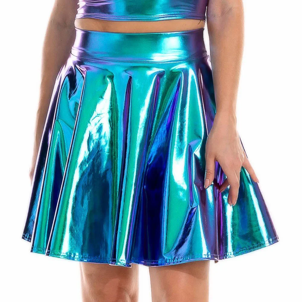 Summer Sexy Laser High Waist Mini PU Leather Skirt Club Party Dance Shiny Holographic Harajuku JK Metallic Pleated Skirts Skirts
Summer Sexy Laser High Waist Mini PU Leather Skirt Club Party Dance Shiny Holographic Harajuku JK Metallic Pleated Skirts Skirts