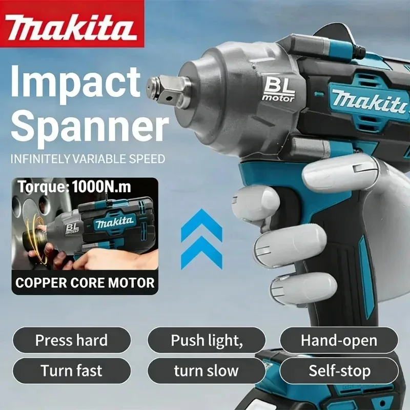 Makita 1000Nm Brushless Torque Electric Air Cannon Tire Repair Removal Wrench 18V Power Tool Applicable Makita Battery Home DIY
Makita 1000Nm Brushless Torque Electric Air Cannon Tire Repair Removal Wrench 18V Power Tool Applicable Makita Battery Home DIY
