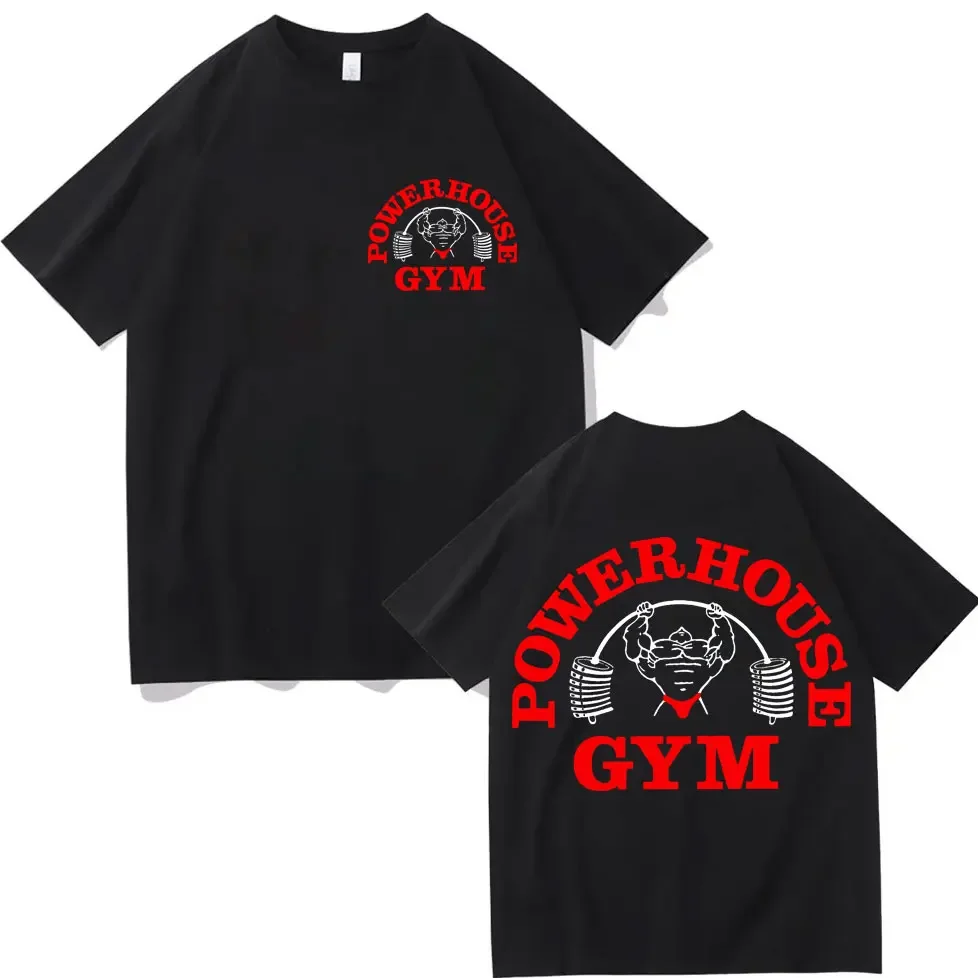Powerhouse Gym Double Sided Print T-shirt High Street Fashion Trend Short Sleeve T Shirts Men Women Casual Loose Cotton T-shirts
Powerhouse Gym Double Sided Print T-shirt High Street Fashion Trend Short Sleeve T Shirts Men Women Casual Loose Cotton T-shirts