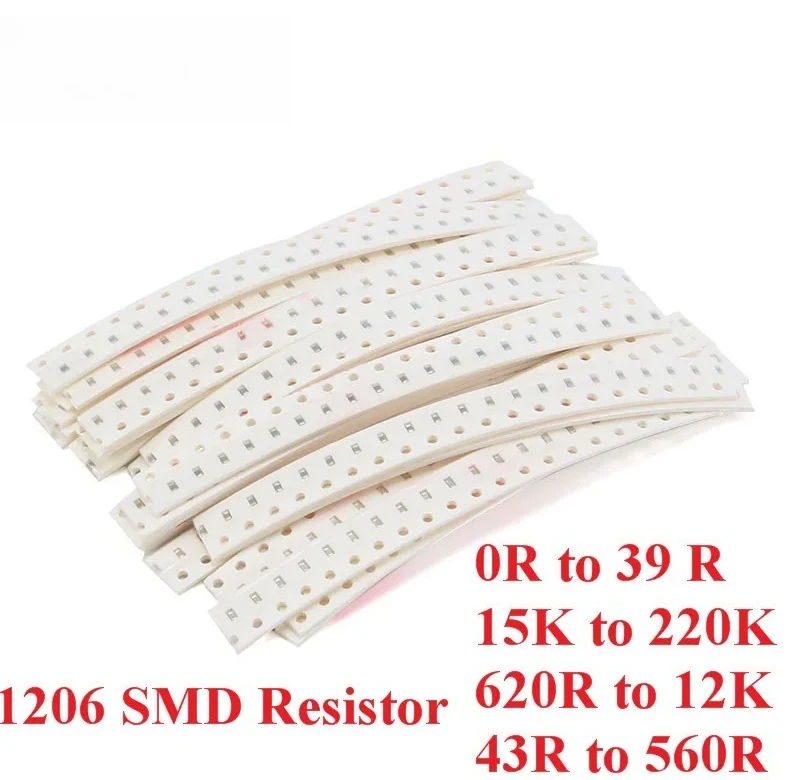 DIY Electronic Component 1206 Chip Resistance Kit 5% Sample Bag
DIY Electronic Component 1206 Chip Resistance Kit 5% Sample Bag