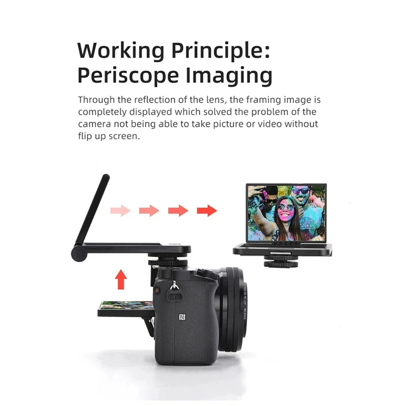 A73E-Camera Periscope Camera Selfie Flip Mirror For Sony, Canon, Panasonic, Nikon Cold Shoe Gimbal
A73E-Camera Periscope Camera Selfie Flip Mirror For Sony, Canon, Panasonic, Nikon Cold Shoe Gimbal