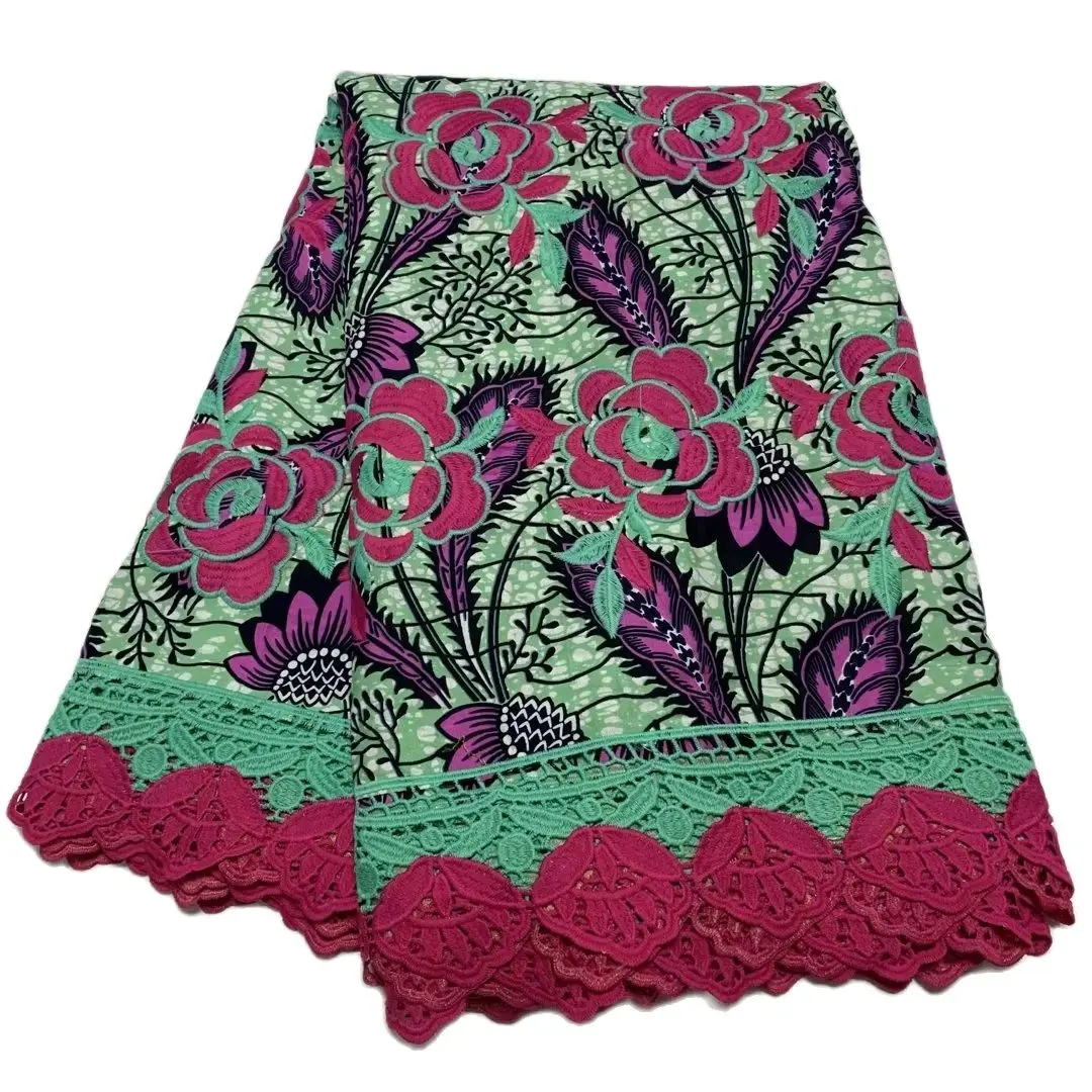 African Wax Lace Fabric for Women Dress, Embroidered Guipure Cord, Cotton, 6 Yards
African Wax Lace Fabric for Women Dress, Embroidered Guipure Cord, Cotton, 6 Yards