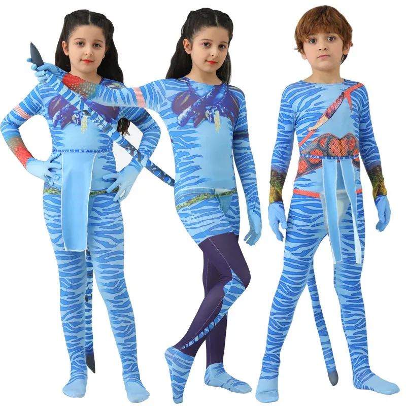 Girls Avatar 2 Neytiri Costume Tail Suit Boys Jake Sully Cosplay Zentai Bodysuit Jumpsuit Kids Halloween Birthday Party Costume
Girls Avatar 2 Neytiri Costume Tail Suit Boys Jake Sully Cosplay Zentai Bodysuit Jumpsuit Kids Halloween Birthday Party Costume