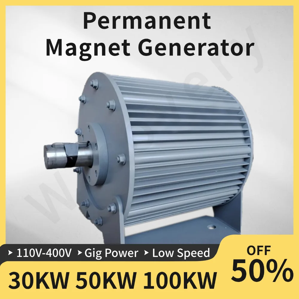 30KW Low RPM 110V 400V 3 Phase AC Electric Power Generator 50KW 100KW High Efficiency Energy Saving Permanent Magnet Generator
30KW Low RPM 110V 400V 3 Phase AC Electric Power Generator 50KW 100KW High Efficiency Energy Saving Permanent Magnet Generator