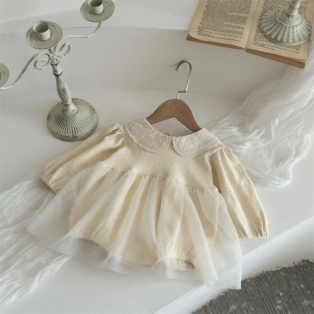 Autumn New Baby Girl Long Sleeve Bodysuit Solid Infant Cotton Jumpsuit Toddler Girl Lace Mesh Dress Kids Clothes
Autumn New Baby Girl Long Sleeve Bodysuit Solid Infant Cotton Jumpsuit Toddler Girl Lace Mesh Dress Kids Clothes