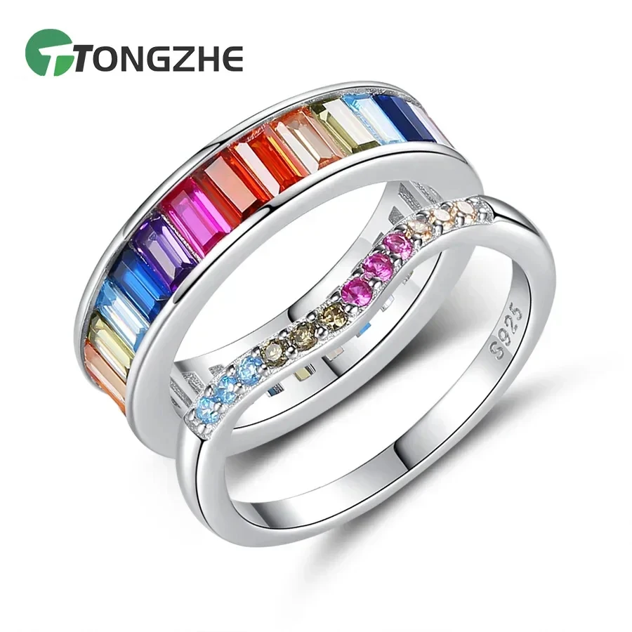 TONGZHE 925 Sterling Silver Water Droplet CZ Finger Rings for Women Clear Colorful Rainbow Wedding Engagement Jewelry Gift
TONGZHE 925 Sterling Silver Water Droplet CZ Finger Rings for Women Clear Colorful Rainbow Wedding Engagement Jewelry Gift