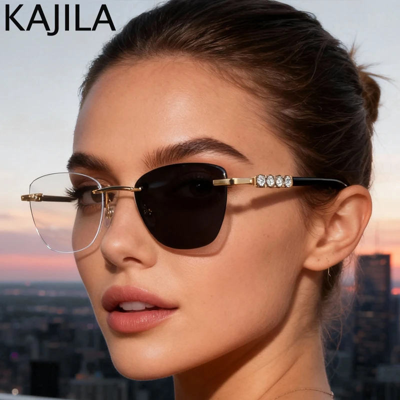 Sexy Cat Eye Anti Blue Light Change Color Glasses Women 2025 Luxury Brand Rimless Sunglasses Computer Prescription Eyeglasses
Sexy Cat Eye Anti Blue Light Change Color Glasses Women 2025 Luxury Brand Rimless Sunglasses Computer Prescription Eyeglasses