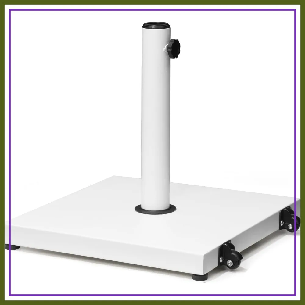 43lbs Patio Umbrella Base with Wheels, Heavy Duty Square Concrete Stand for Market Umbrella, White
43lbs Patio Umbrella Base with Wheels, Heavy Duty Square Concrete Stand for Market Umbrella, White