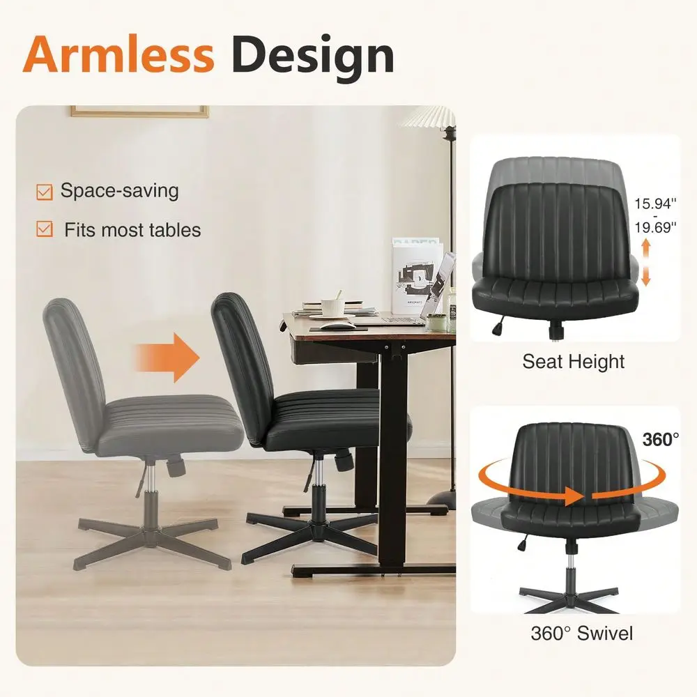 Office Chair Armless Desk Chair No Wheels Cross Legged Office Chair Wide Swivel Home Office Desk Chairs
Office Chair Armless Desk Chair No Wheels Cross Legged Office Chair Wide Swivel Home Office Desk Chairs