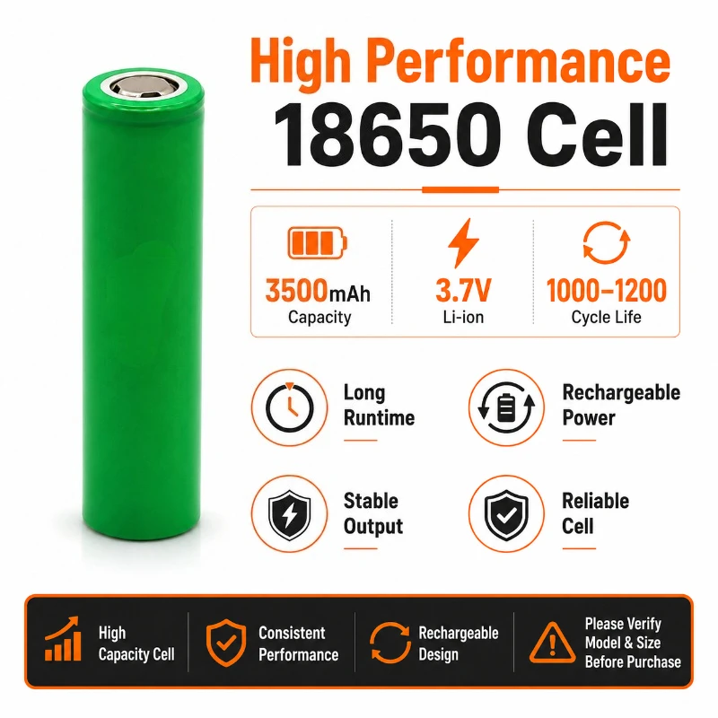 5PCS 3500mAh L 18650 Lithium Battery - High Capacity 10A Discharge Rechargeable Li-ion Cell for Flashlights/Power Tools
5PCS 3500mAh L 18650 Lithium Battery - High Capacity 10A Discharge Rechargeable Li-ion Cell for Flashlights/Power Tools