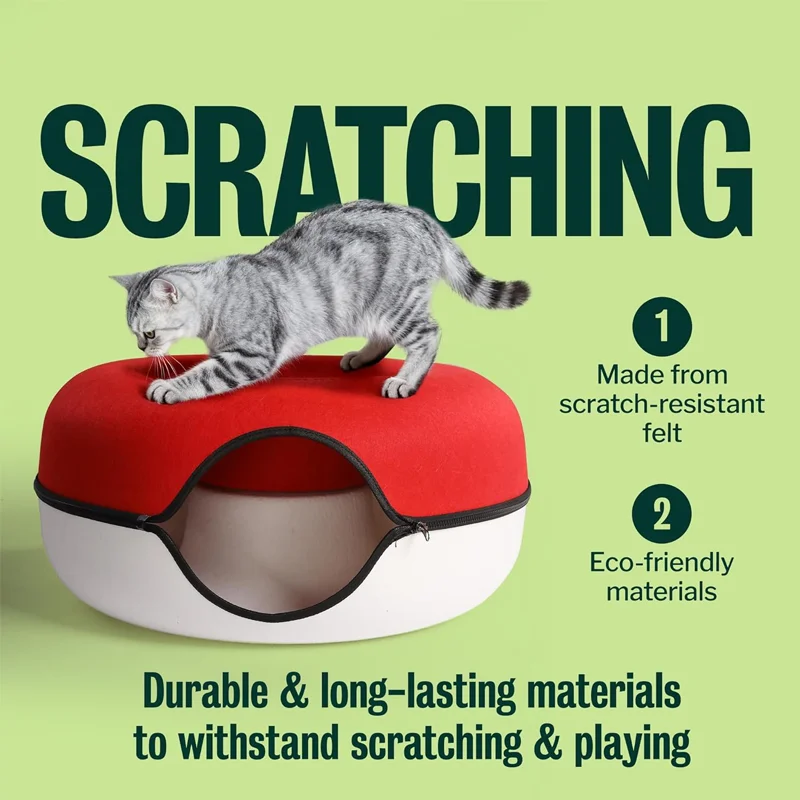 55cm Poke Ball Donut Tunnel Cat Bed Warm Felt Toy Semi-Enclosed Cave Nest Indoor Cat Sleeping House Pet Nest Four Seasons Gift
55cm Poke Ball Donut Tunnel Cat Bed Warm Felt Toy Semi-Enclosed Cave Nest Indoor Cat Sleeping House Pet Nest Four Seasons Gift