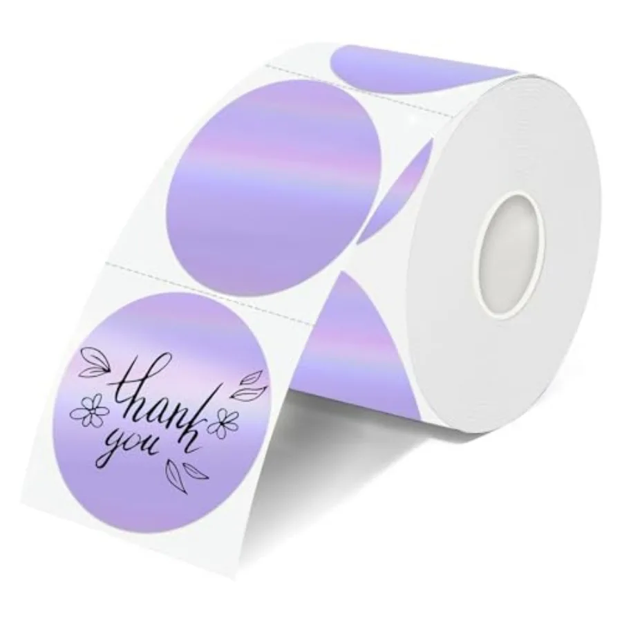 Round Holographic Thermal Labels, Waterproof Direct Thermal Stickers, Self-Adhesive Circle Label for Small Busess DIY Logo QR C
Round Holographic Thermal Labels, Waterproof Direct Thermal Stickers, Self-Adhesive Circle Label for Small Busess DIY Logo QR C