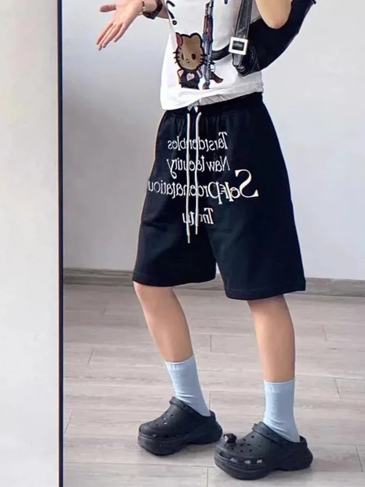 Letter Hop Y2k Shorts Women High Waist Vintage American Sports Shorts Streetwear Loose Casual Retro Bf Black Shorts New
Letter Hop Y2k Shorts Women High Waist Vintage American Sports Shorts Streetwear Loose Casual Retro Bf Black Shorts New