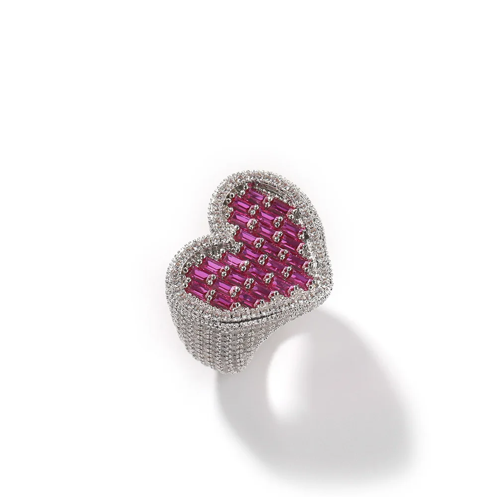 Heart Rings Wide Big Baguette Full Paved Out Square Cubic Zirconia HipHop Ring Delicate Punk Jewelry For Men And Women
Heart Rings Wide Big Baguette Full Paved Out Square Cubic Zirconia HipHop Ring Delicate Punk Jewelry For Men And Women