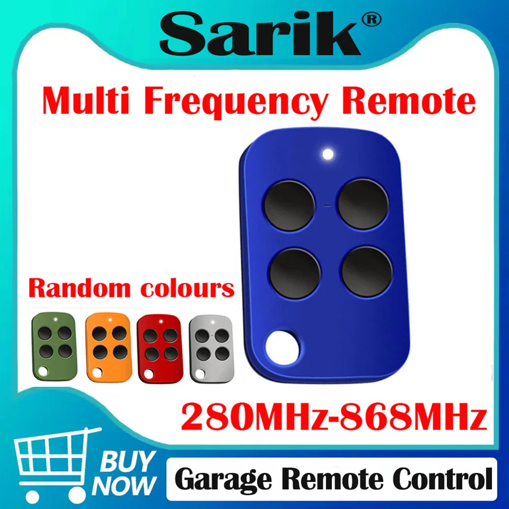 Universal 280-868MHz Garage Door Opener Remote Control Replacement 4 in 1 Rolling Code Fixed Code Garage Door Opener
Universal 280-868MHz Garage Door Opener Remote Control Replacement 4 in 1 Rolling Code Fixed Code Garage Door Opener