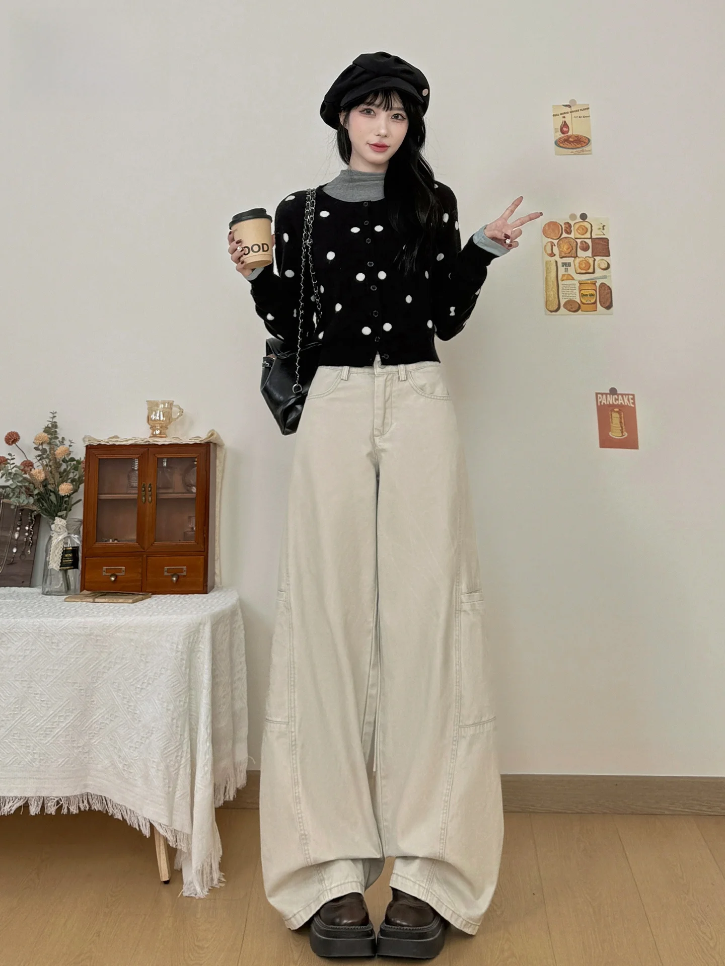 High Waist Loose Wide Leg Denim Pants Women's Spring Summer Casual Style Loose Drapey Workwear Wind Bend Knife Pants
High Waist Loose Wide Leg Denim Pants Women's Spring Summer Casual Style Loose Drapey Workwear Wind Bend Knife Pants
