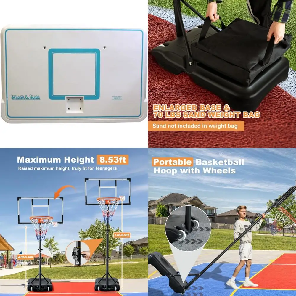 Replacement Basketball Backboard and Rim, High-Quality Slam-Resistant, Suitable for Outdoor Courts, Enhanced Durability, Ideal f
Replacement Basketball Backboard and Rim, High-Quality Slam-Resistant, Suitable for Outdoor Courts, Enhanced Durability, Ideal f