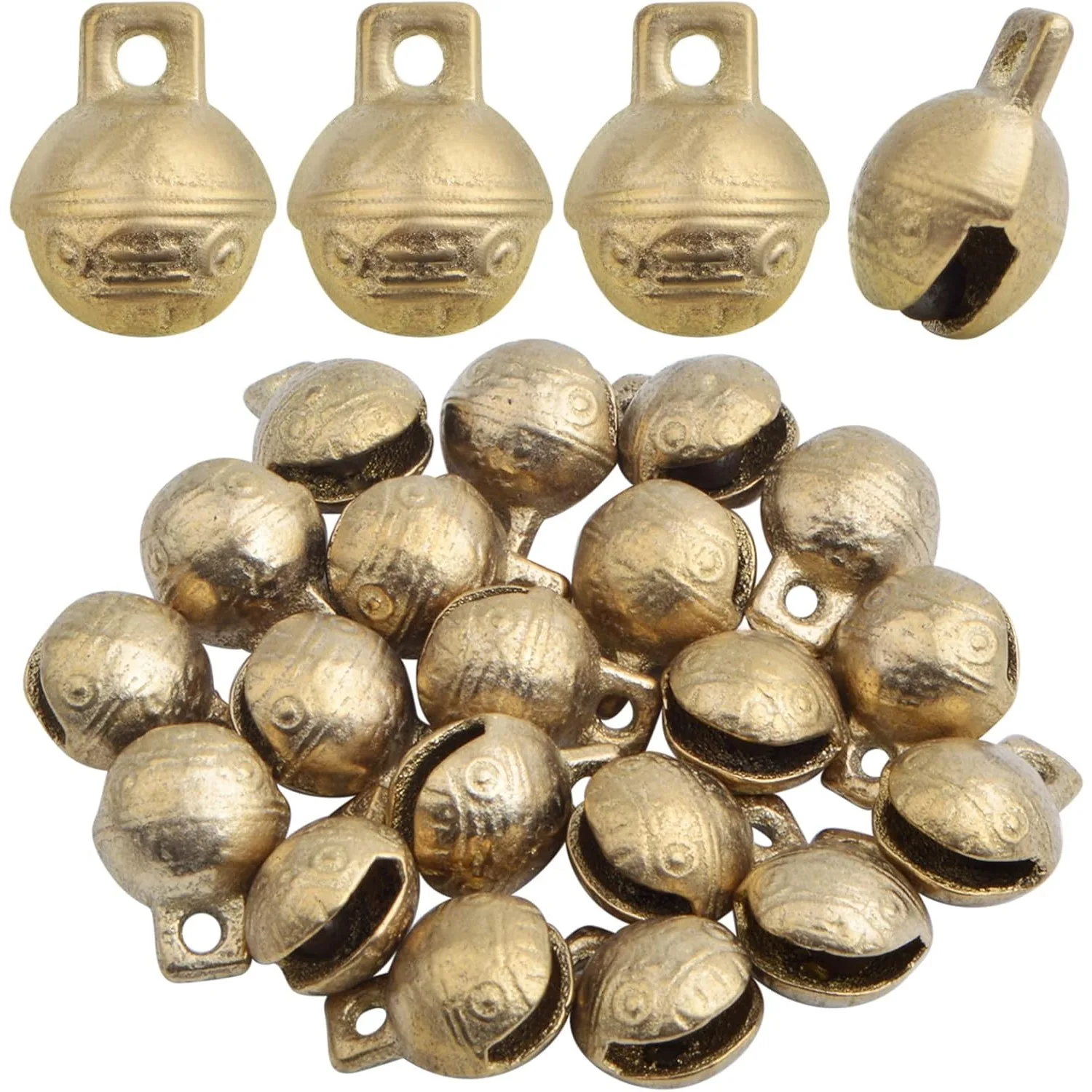 20 Pieces Vintage Bronze Jingle Charms - Tibetan Brass Indian Bells for Pet Dog Collar, Crafting, Home Door Decoration
20 Pieces Vintage Bronze Jingle Charms - Tibetan Brass Indian Bells for Pet Dog Collar, Crafting, Home Door Decoration