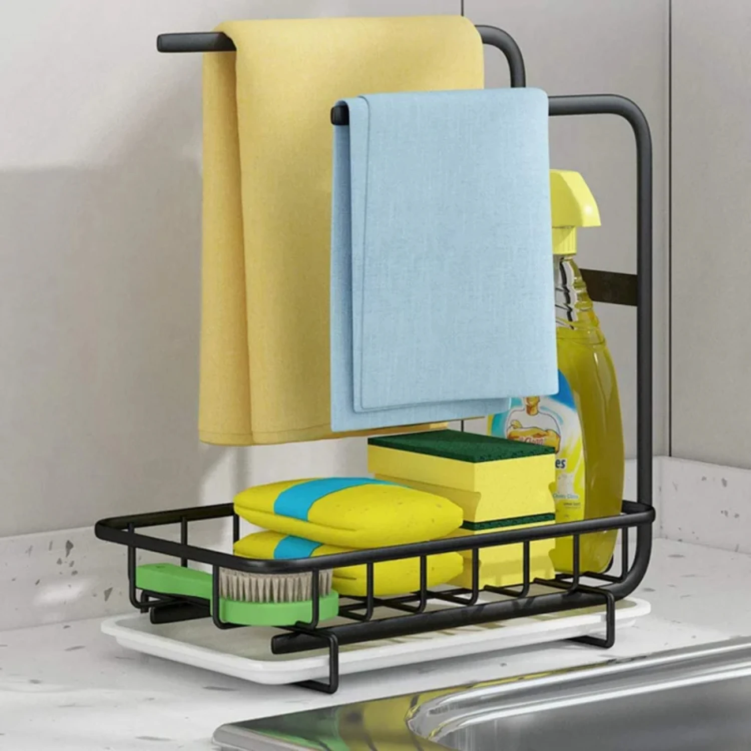 Sponge Holder Kitchen Organizer Dish Drainer Countertop Brush Soap Rack Sink Tray Drain Sink Rag Wall Mounted Accessories
Sponge Holder Kitchen Organizer Dish Drainer Countertop Brush Soap Rack Sink Tray Drain Sink Rag Wall Mounted Accessories