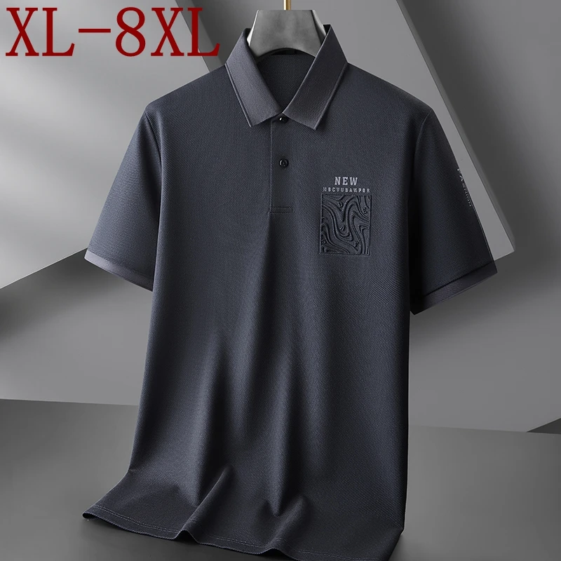 8XL 7XL 6XL 2025 New Summer Top Grade Luxury Silk Polo Shirt Man Tops Tees Business Mens Shirts Loose Lapel camisa masculina
8XL 7XL 6XL 2025 New Summer Top Grade Luxury Silk Polo Shirt Man Tops Tees Business Mens Shirts Loose Lapel camisa masculina
