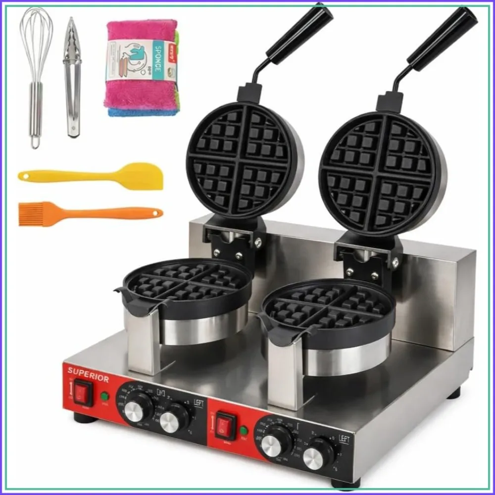 2400W Commercial Belgian Waffle Maker – Double Round Non-Stick Stainless Steel Iron
2400W Commercial Belgian Waffle Maker – Double Round Non-Stick Stainless Steel Iron