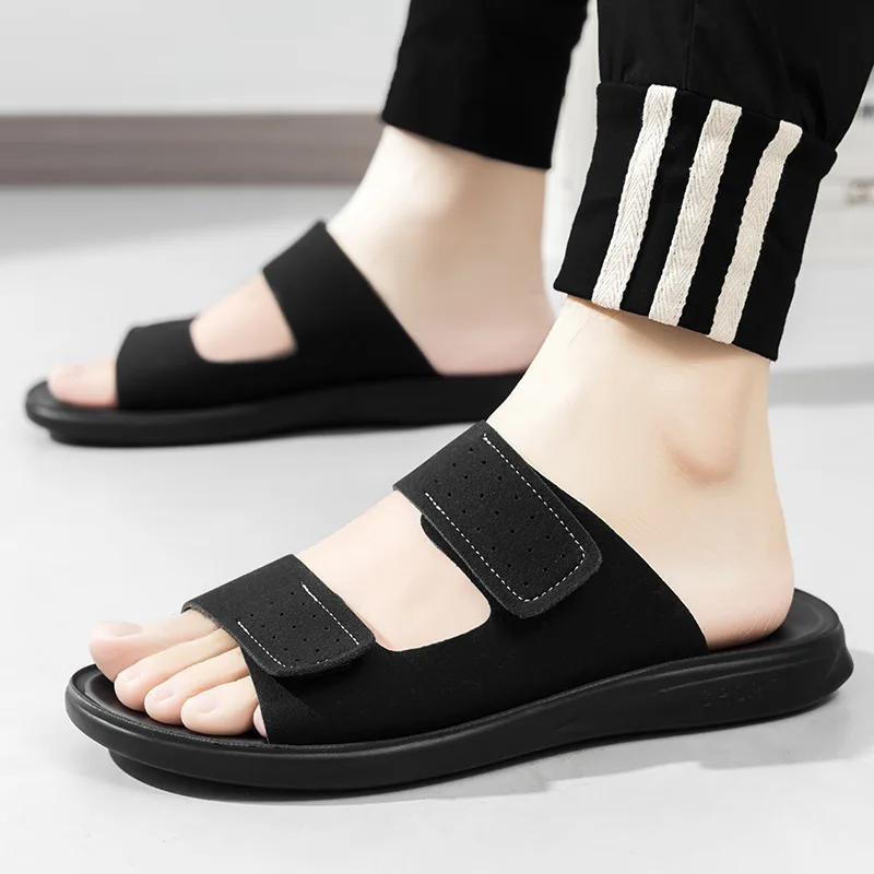 Summer New Shoes for Men Fashion Slippers Suede Leather Casual Slides Outdoor Slip-on Beach Shoes Big Size
Summer New Shoes for Men Fashion Slippers Suede Leather Casual Slides Outdoor Slip-on Beach Shoes Big Size