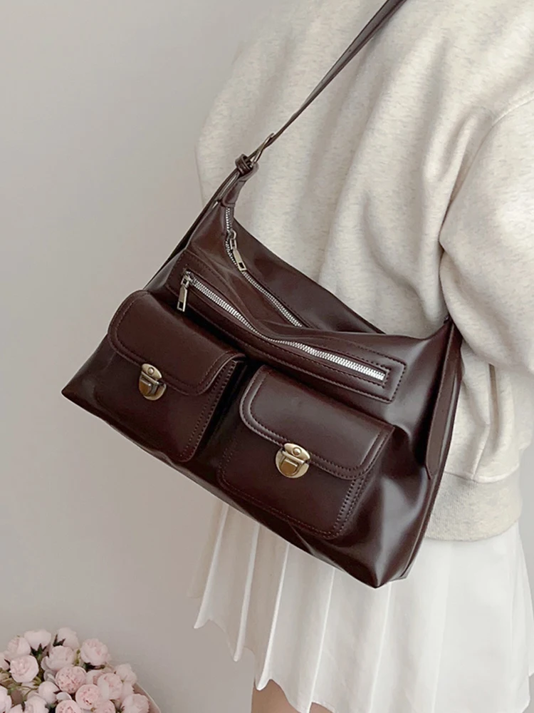 Japanese Style Women Shoulder Crossbody Bag Soft PU Large Capacity High-quality Multi-pockets Solid Lady Girl Student Schoolbag
Japanese Style Women Shoulder Crossbody Bag Soft PU Large Capacity High-quality Multi-pockets Solid Lady Girl Student Schoolbag