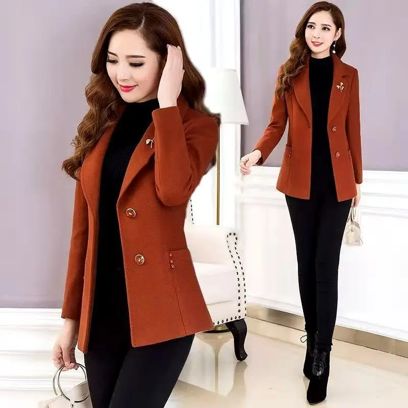 New Women's Woolen Coat Solid Color Single-Breasted Short Jacket Female Slim Wool Blended Coat Women's clothing Outerwear
New Women's Woolen Coat Solid Color Single-Breasted Short Jacket Female Slim Wool Blended Coat Women's clothing Outerwear