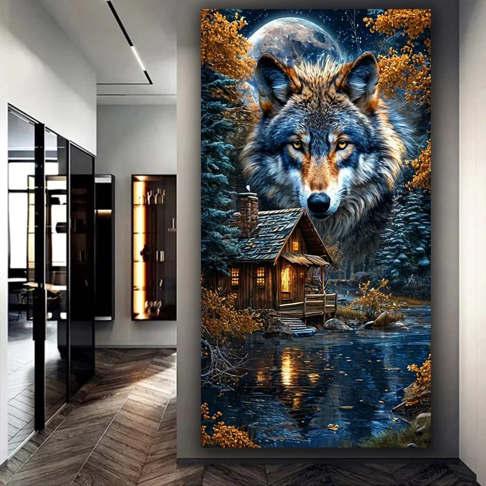 Fantasy Moon Wolf Head,Forest Cabin 5D Diy Diamond Painting Large Size Full Square Round Diamond Mosaic Embroidery Wall Decor
Fantasy Moon Wolf Head,Forest Cabin 5D Diy Diamond Painting Large Size Full Square Round Diamond Mosaic Embroidery Wall Decor