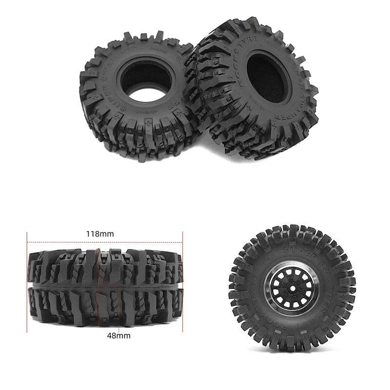 2pcs 1.9-inch Climbing Bike Tire Rainforest War Chariot No.1 Tire Skin with Sponge Outer Diameter 118mm for 1/10 RC Crawler Car
2pcs 1.9-inch Climbing Bike Tire Rainforest War Chariot No.1 Tire Skin with Sponge Outer Diameter 118mm for 1/10 RC Crawler Car