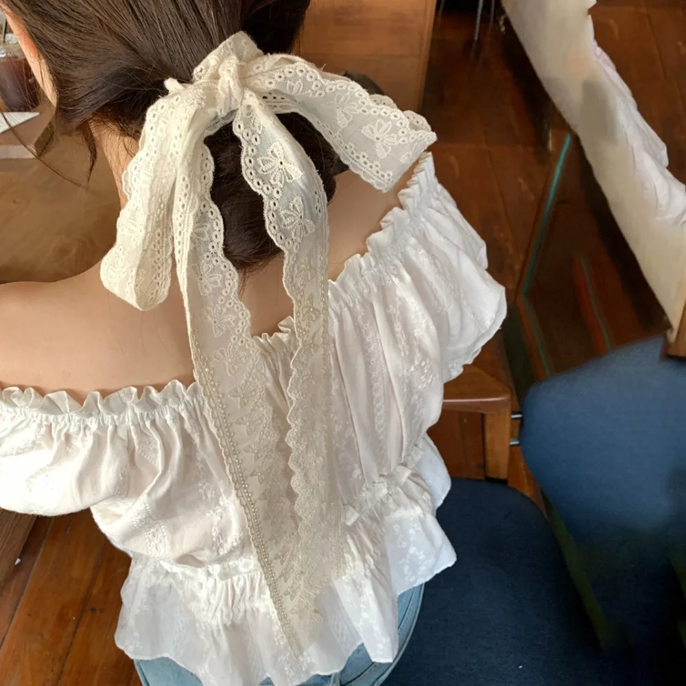 Pastoral Style Lace Scarf Adjustable Soft Wrap Sweet Bow Headband Turban Accessories Elegant Ribbon Hair Strap Outdoor
Pastoral Style Lace Scarf Adjustable Soft Wrap Sweet Bow Headband Turban Accessories Elegant Ribbon Hair Strap Outdoor